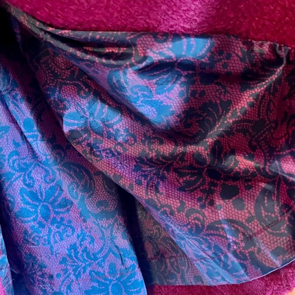 Guess Women's Red Double-Breasted Wool Blend Pea Coat Jacket Size Small - Picture 7 of 9